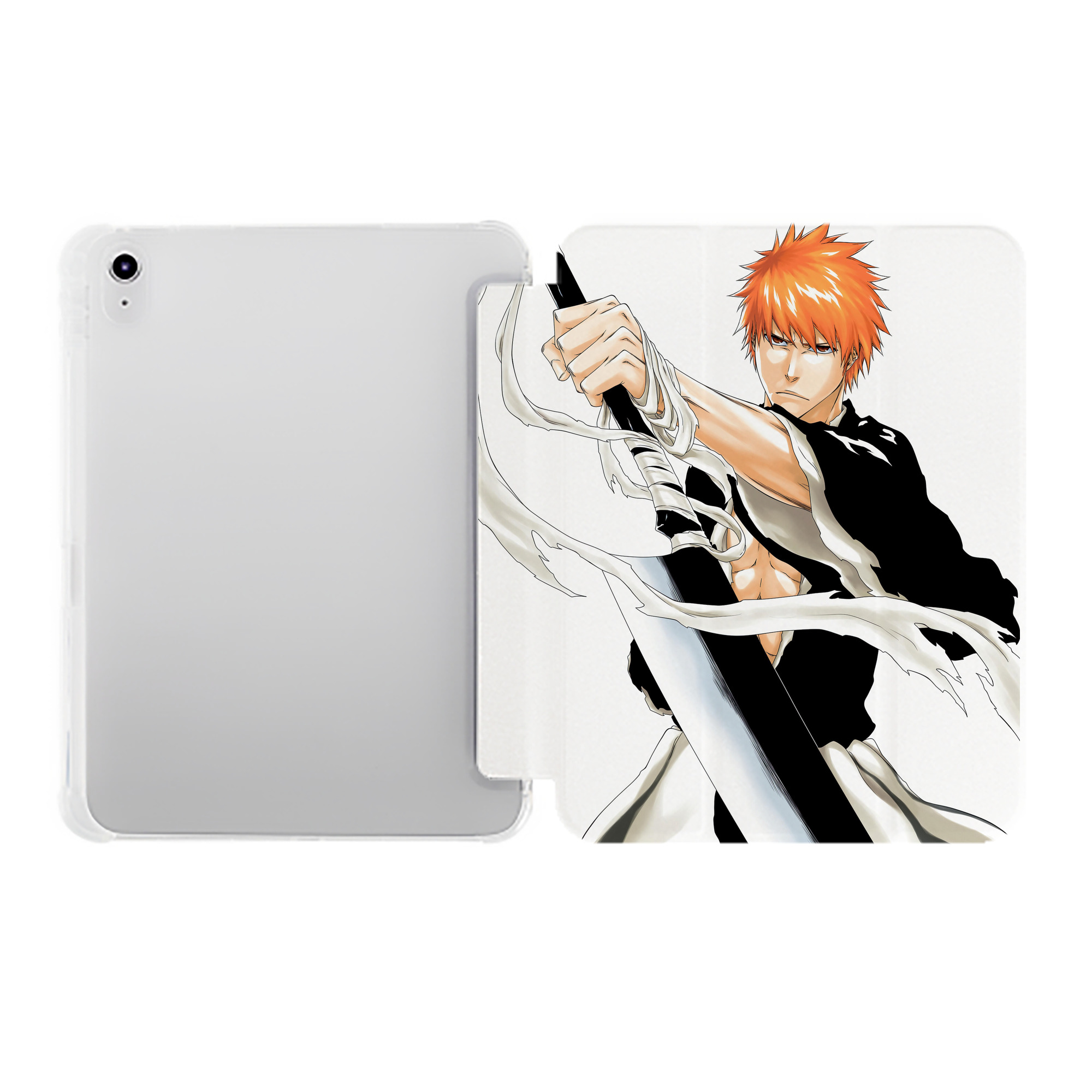 （画像用） ブリーチ BLEACH IPad ケース ペン収納付き 三つ折りスタンド PUレザー×シリコン 対応機種9.5/10.5/10.9インチ